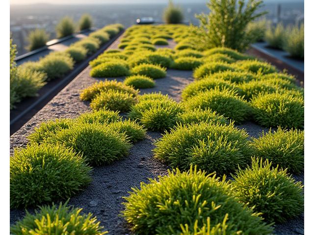 軽量でメンテナンスが容易な屋上緑化システム