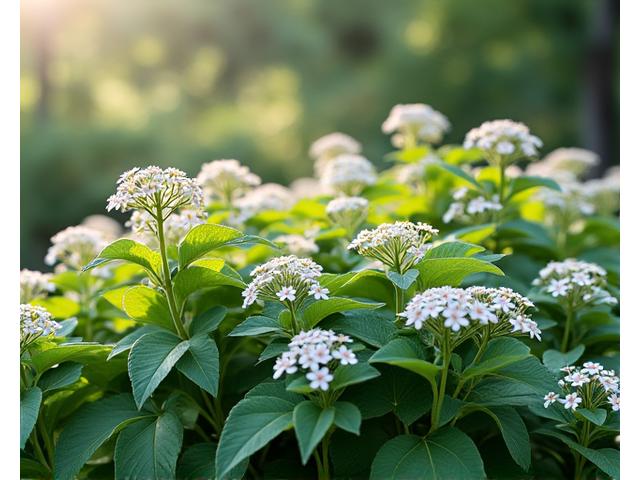 Various native Japanese shrubs with interesting foliage and delicate flowers, adding structure and habitat to a garden.