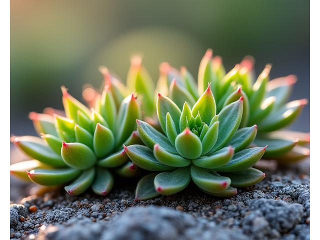 ロックガーデンの環境で育つ多肉植物セダム。